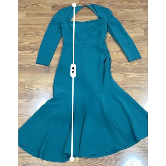 Sachin & Babi green Sharlize Asymmetric Cutout Midi Dress size 4 - Picture 4 of 15